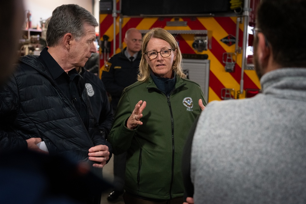 FEMA Administrator and North Carolina Governor Visit Recovery Operations in Western North Carolina