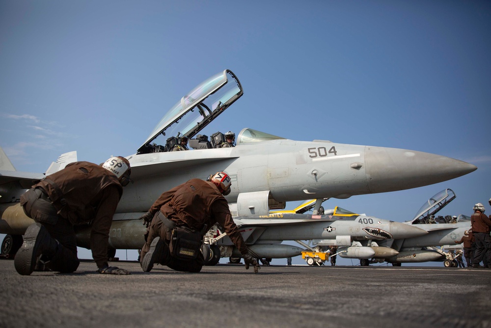 Abraham Lincoln conducts routine flight operations