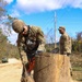 882nd Engineer Company, 505th Engineer Battalion, remove debris from a blocked roadway