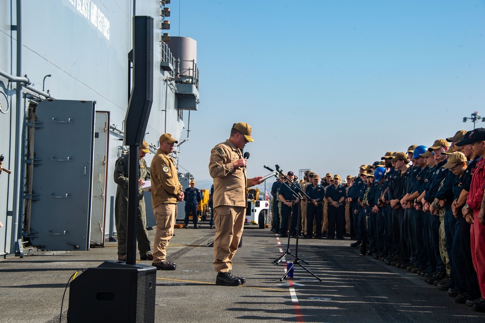 USS ESSEX (LHD 2) All Hands Call