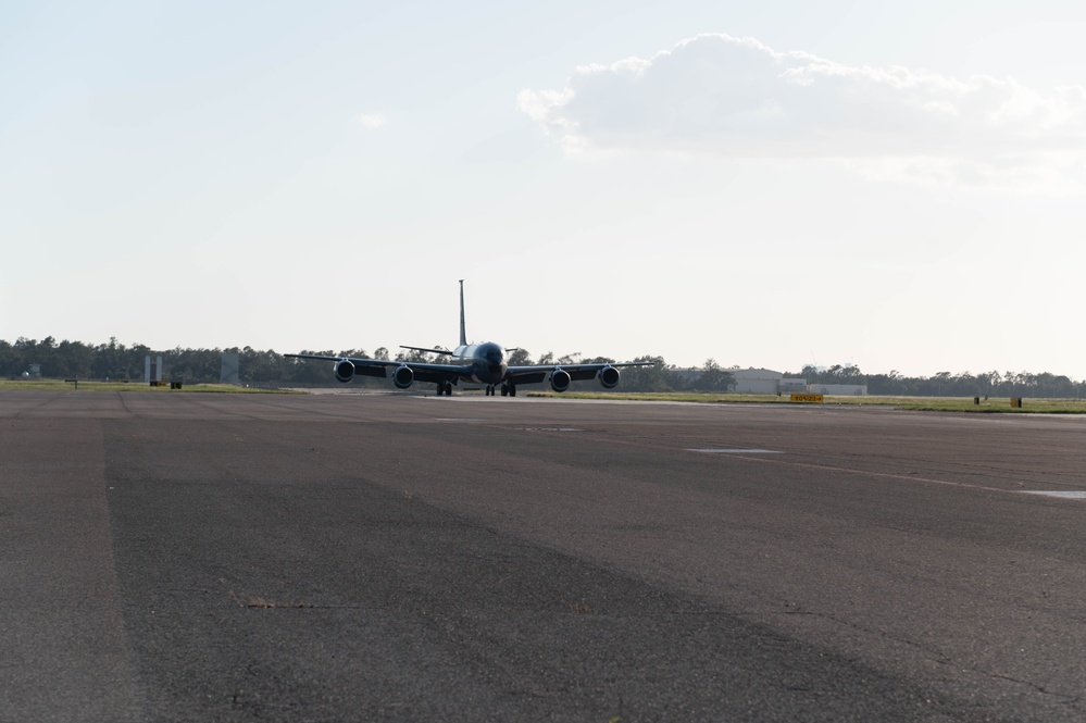 KC-135 return to MacDill AFB following relocation from Hurricane Milton