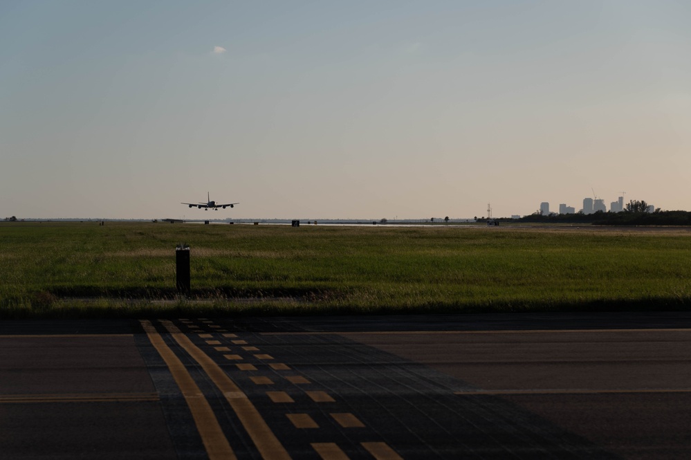 KC-135 return to MacDill AFB following relocation from Hurricane Milton