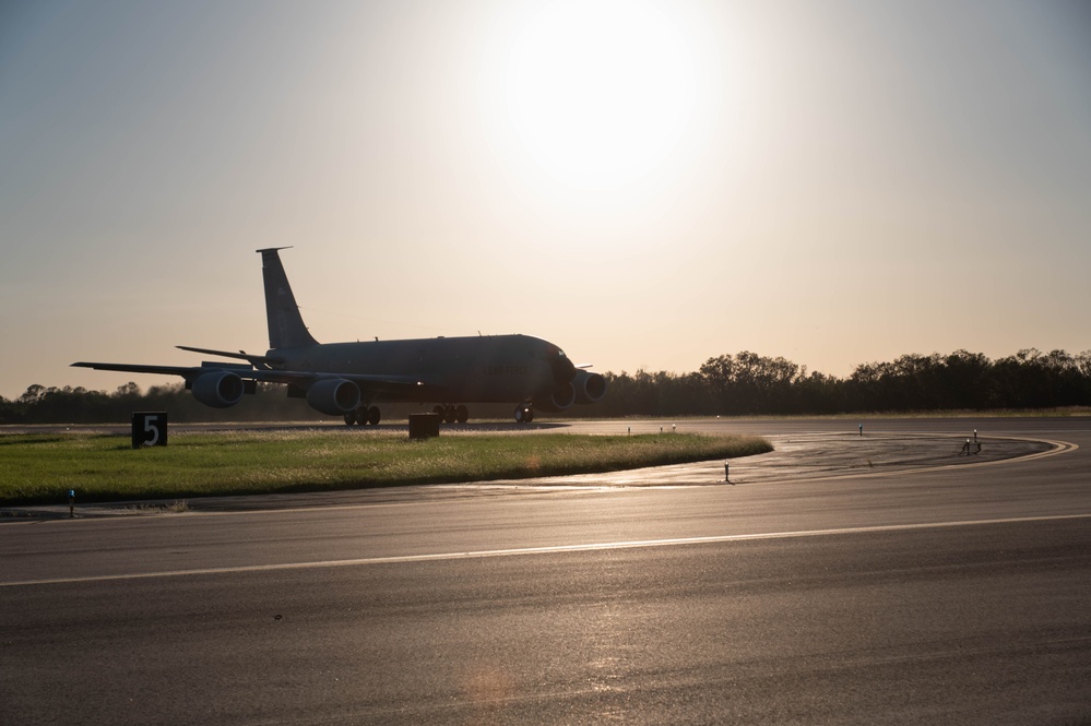 KC-135 return to MacDill AFB following relocation from Hurricane Milton