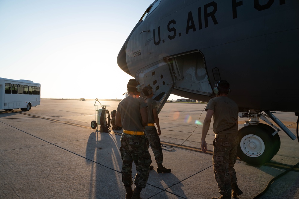 KC-135 return to MacDill AFB following relocation from Hurricane Milton