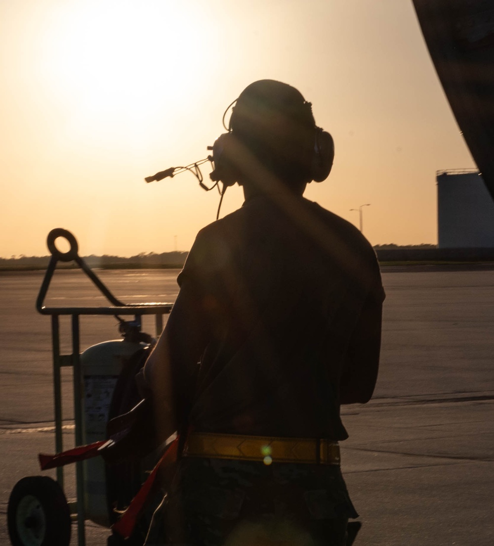 KC-135 return to MacDill AFB following relocation from Hurricane Milton