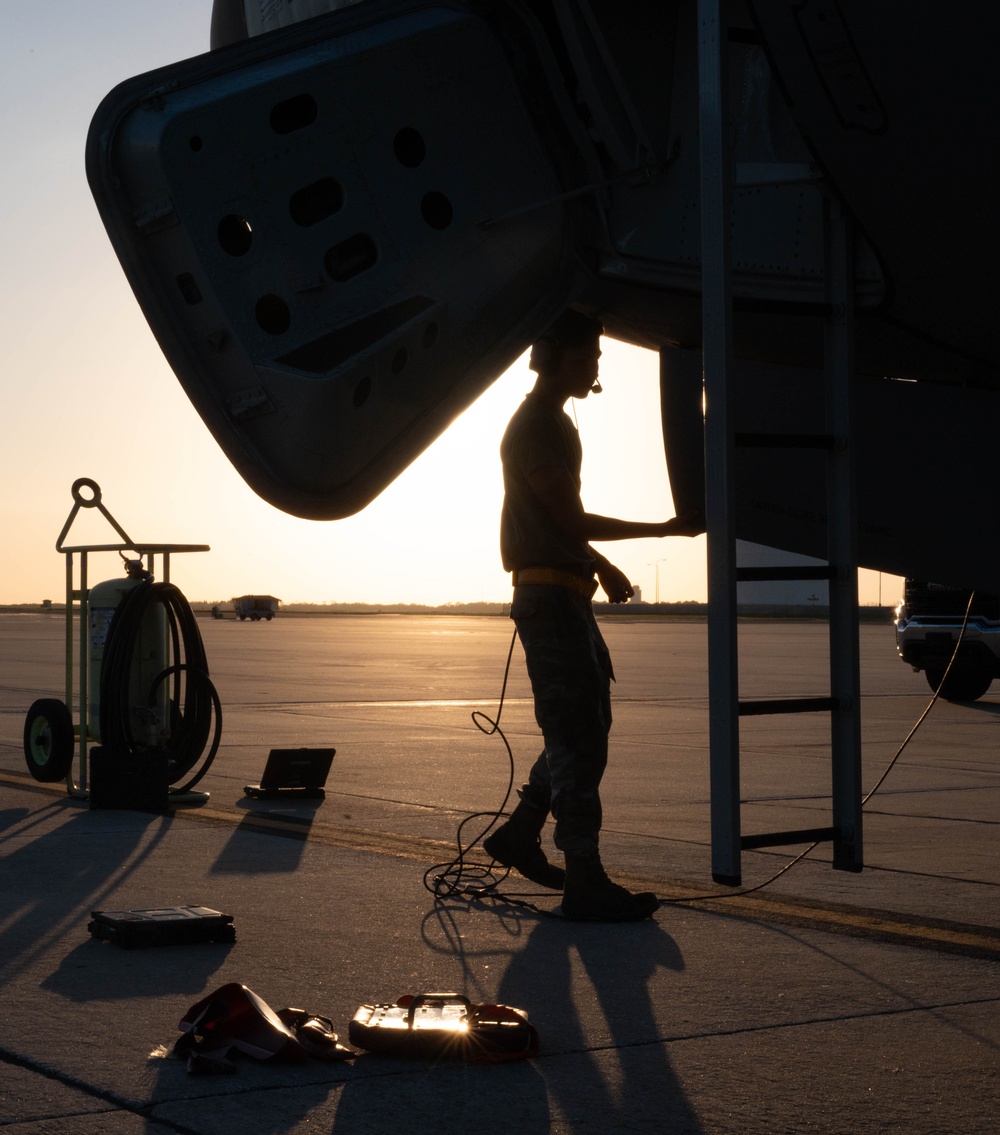KC-135 return to MacDill AFB following relocation from Hurricane Milton