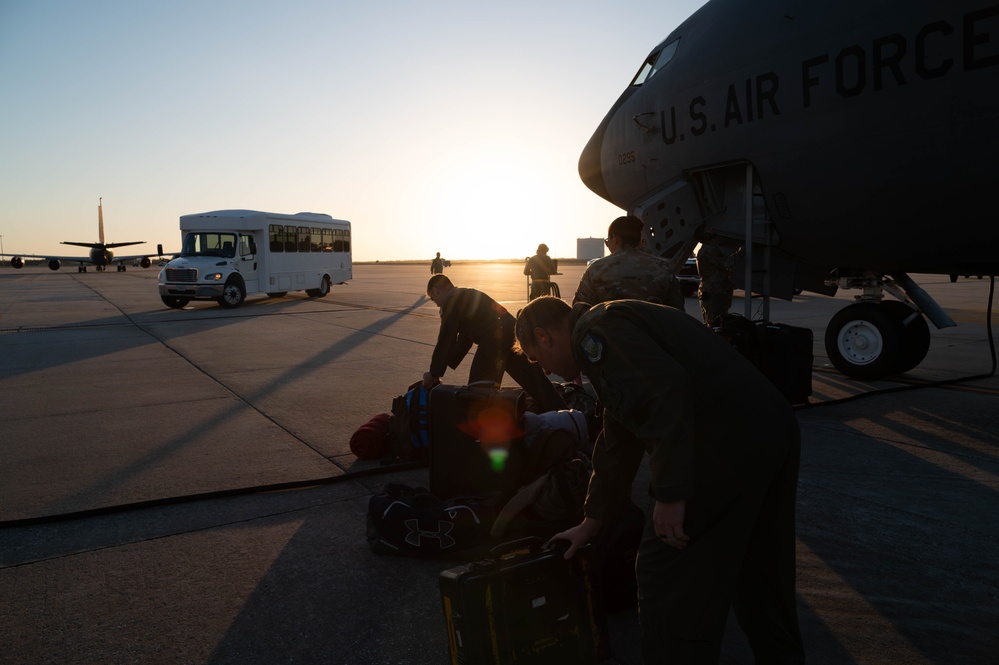 KC-135 return to MacDill AFB following relocation from Hurricane Milton