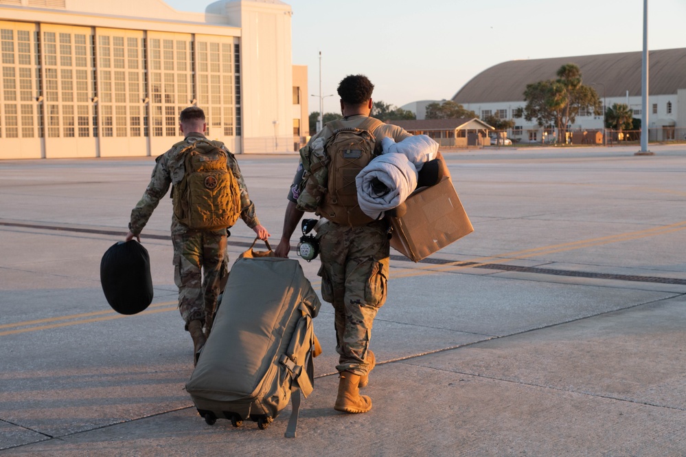 KC-135 return to MacDill AFB following relocation from Hurricane Milton