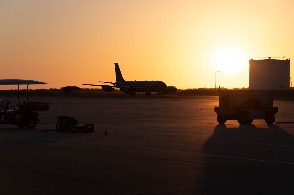 KC-135 return to MacDill AFB following relocation from Hurricane Milton