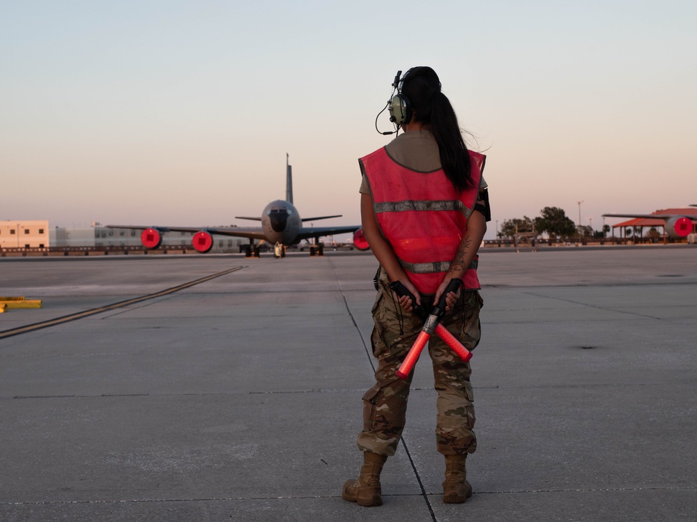 KC-135 return to MacDill AFB following relocation from Hurricane Milton