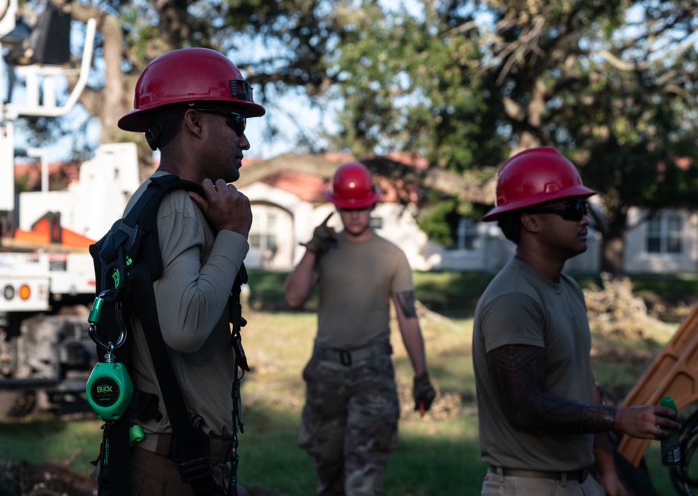 RED HORSE visits MacDill Air Force Base after Hurricane Milton