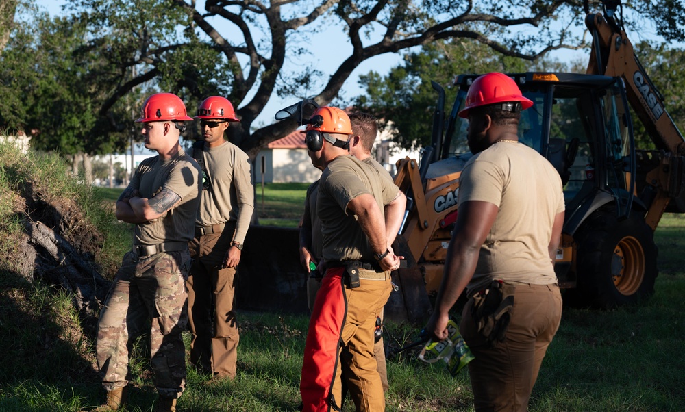RED HORSE visits MacDill Air Force Base after Hurricane Milton