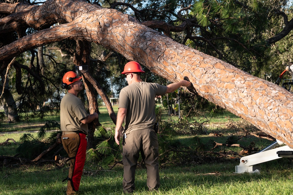 RED HORSE visits MacDill Air Force Base after Hurricane Milton