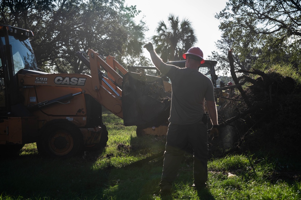 RED HORSE visits MacDill Air Force Base after Hurricane Milton