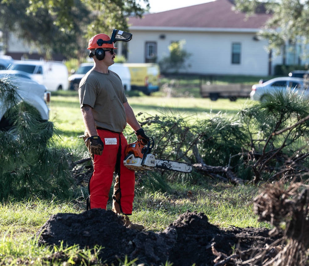 RED HORSE visits MacDill Air Force Base after Hurricane Milton
