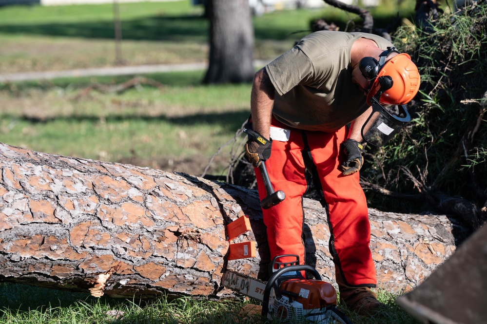 RED HORSE visits MacDill Air Force Base after Hurricane Milton