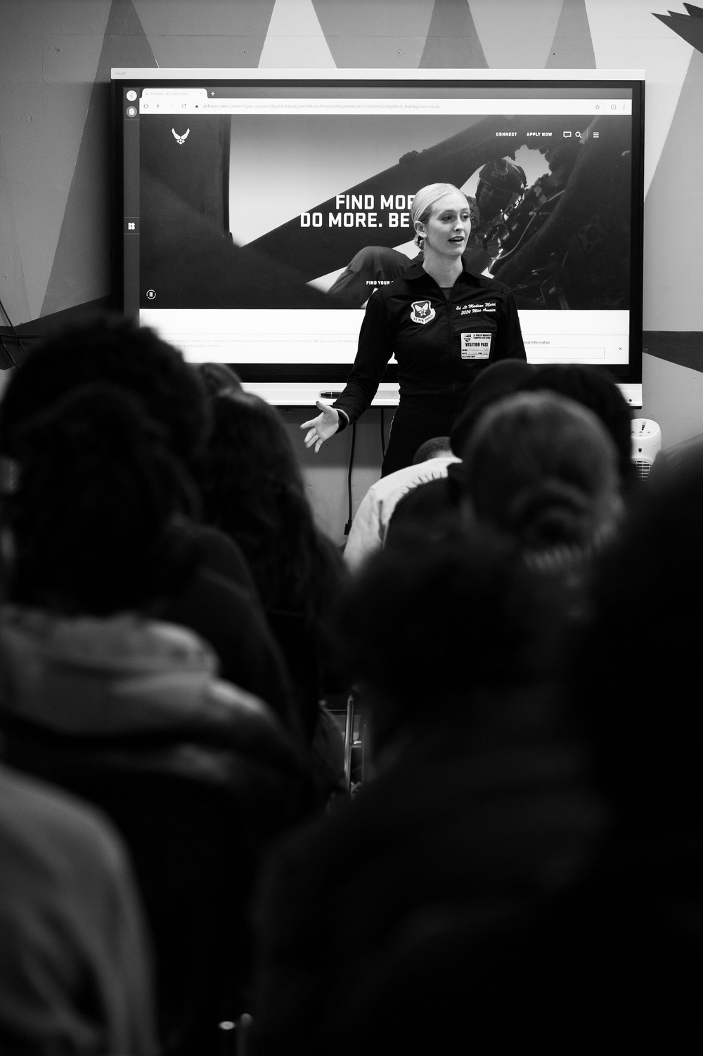 Lt Marsh Inspires Students at A Phillip Randolph High School