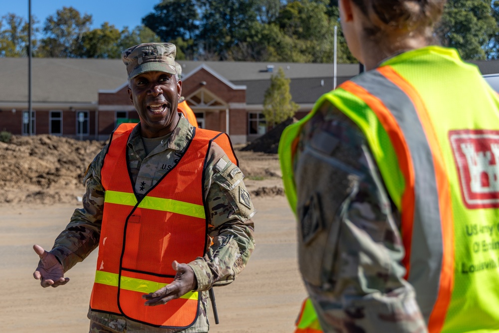 Maj. Gen. Jason Kelly Discusses Hurricane Helene Relief Efforts at Old Fort Elementary