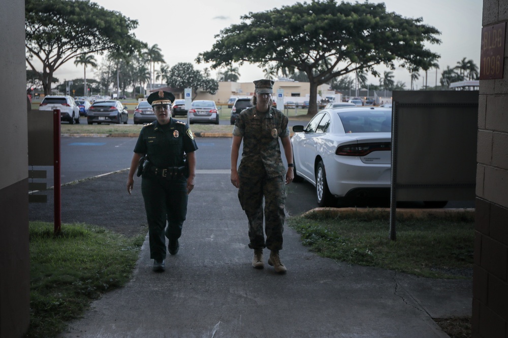 HPD and PMO Work Together: HPD and MCBH PMO work together to enforce traffic violations on the H-3