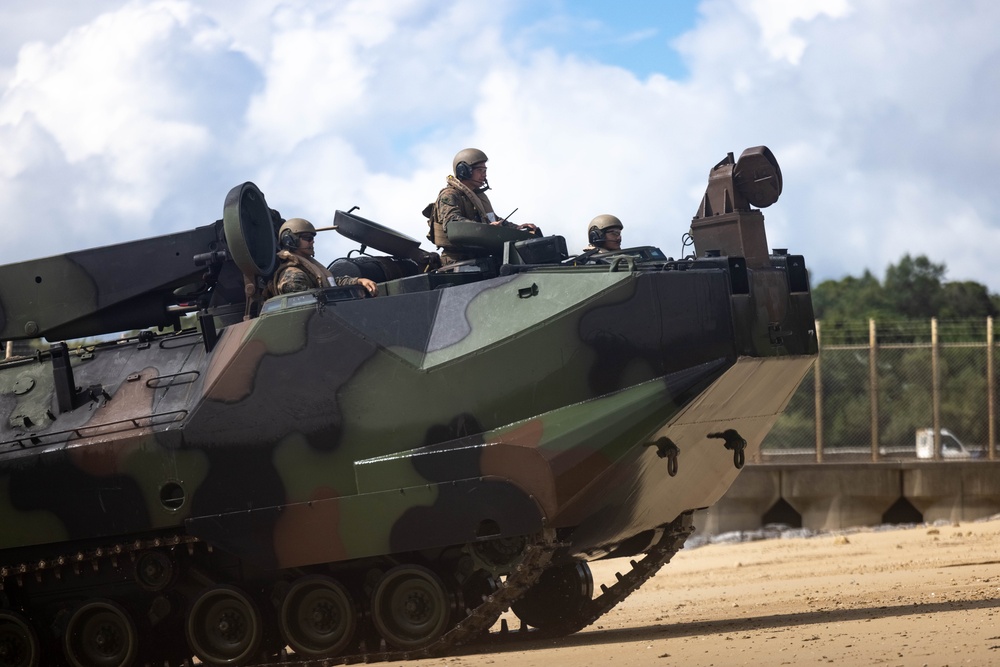 AAVs and ACVs at Camp Schwab Beach