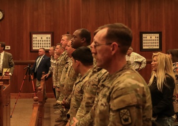Recognition of 194th Engineer Brigade Soldiers at the Sullivan County Court House in Tennessee