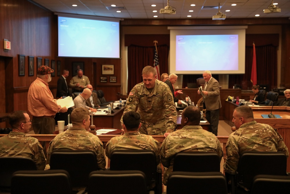 Recognition of 194th Engineer Brigade Soldiers at the Sullivan County Court House in Tennessee