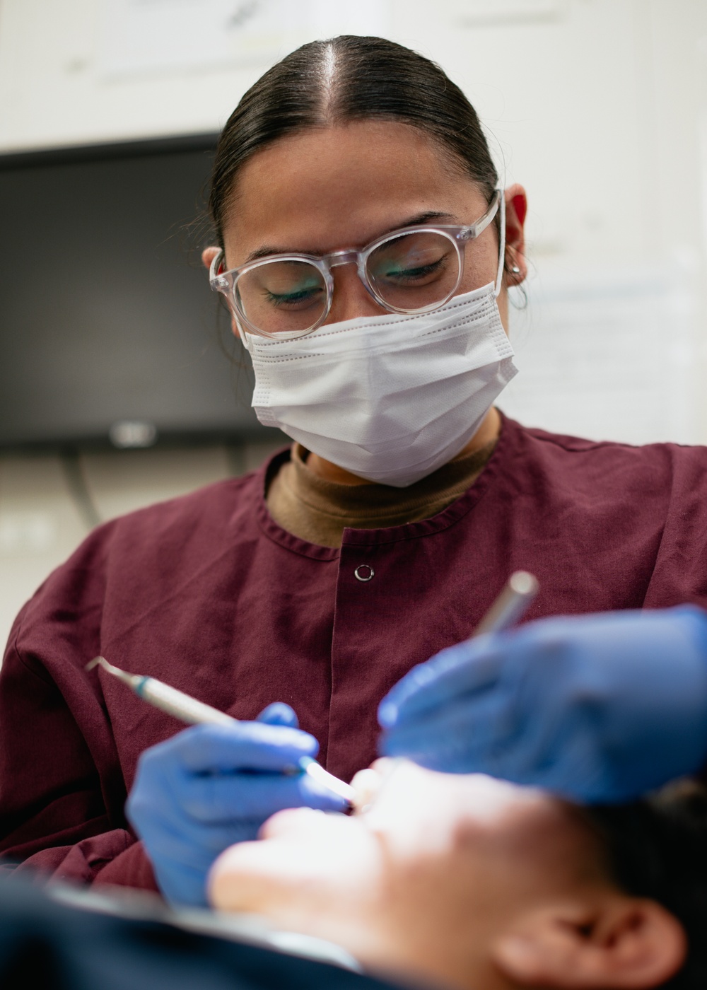 USS George Washington dental department perform daily operations