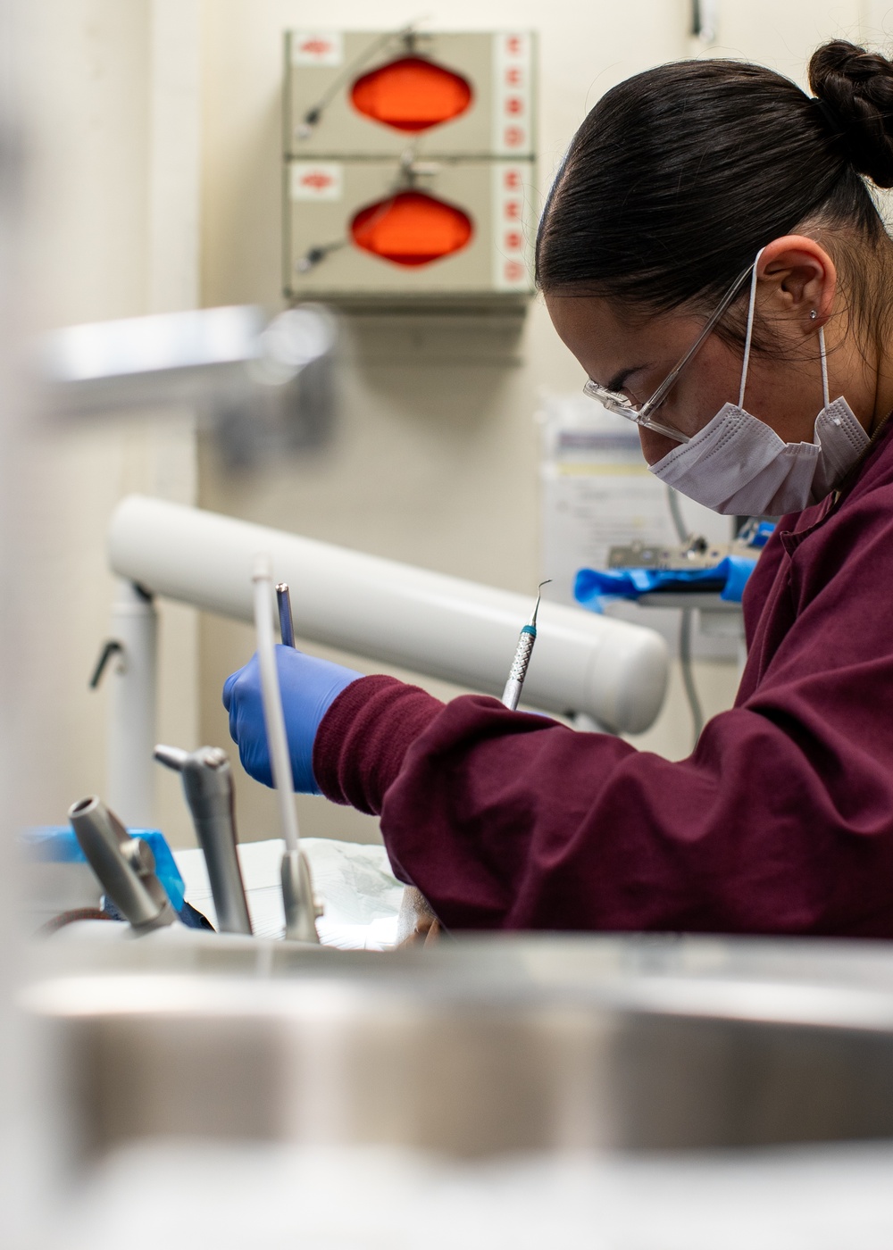 USS George Washington dental department perform daily operations