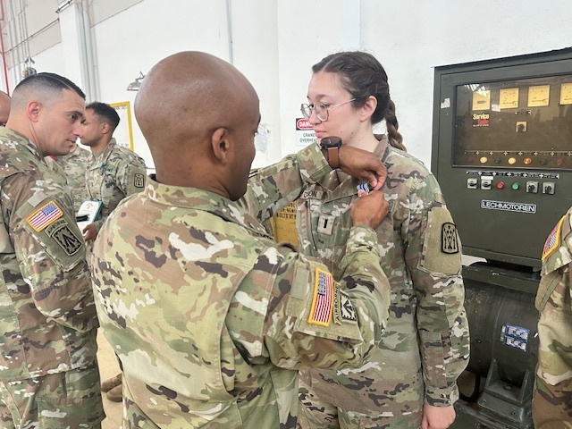 The U.S. Army 1-57 ADAR Battalion Command Team Recognizes Soldiers for their Outstanding Actions