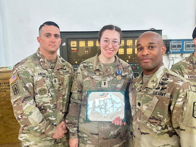 The U.S. Army 1-57 ADAR Battalion Command Team Recognizes Soldiers for their Outstanding Actions
