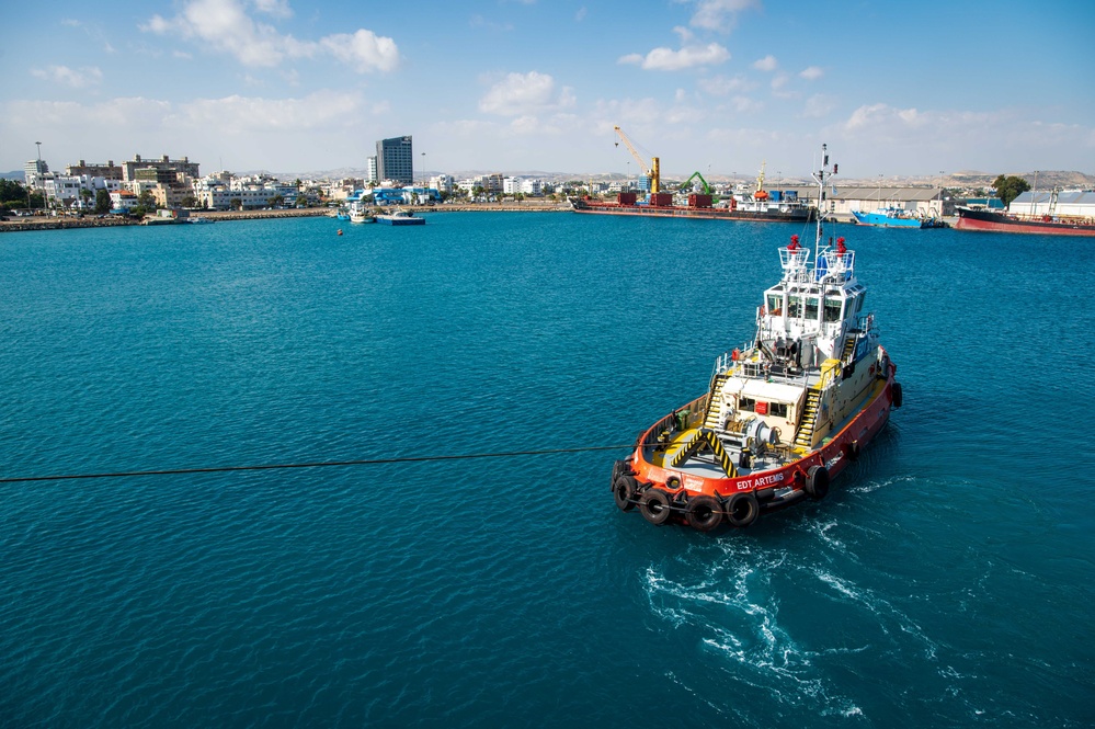 USS New York Arrives In Larnaca, Cyprus