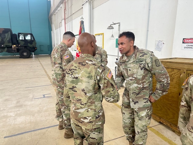 The U.S. Army 1-57 ADAR Battalion Command Team Recognizes Soldiers for their Outstanding Actions