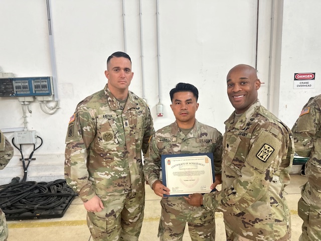 The U.S. Army 1-57 ADAR Battalion Command Team Recognizes Soldiers for their Outstanding Actions