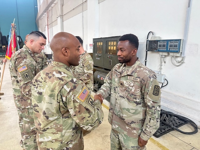 The U.S. Army 1-57 ADAR Battalion Command Team Recognizes Soldiers for their Outstanding Actions