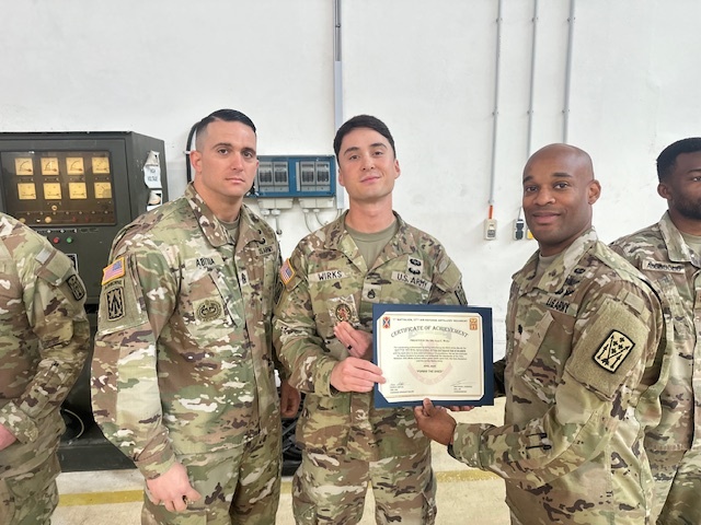The U.S. Army 1-57 ADAR Battalion Command Team Recognizes Soldiers for their Outstanding Actions