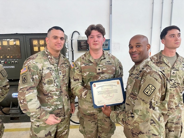The U.S. Army 1-57 ADAR Battalion Command Team Recognizes Soldiers for their Outstanding Actions