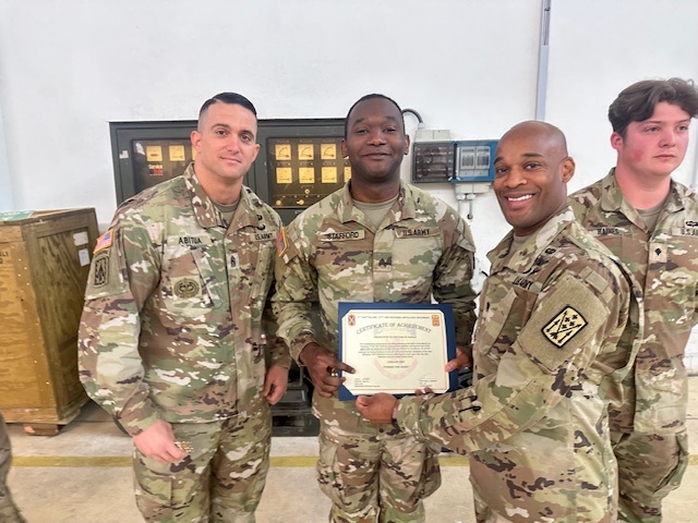 The U.S. Army 1-57 ADAR Battalion Command Team Recognizes Soldiers for their Outstanding Actions