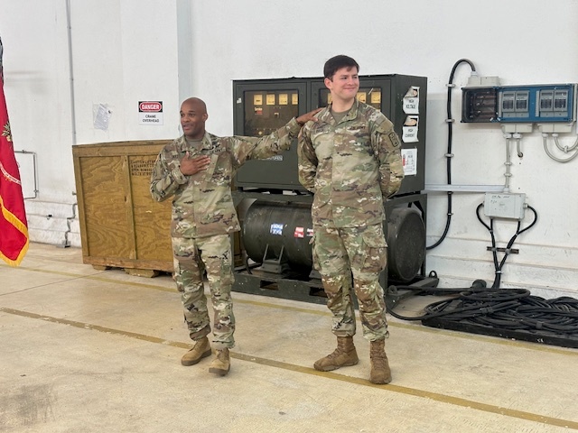 The U.S. Army 1-57 ADAR Battalion Command Team Recognizes Soldiers for their Outstanding Actions