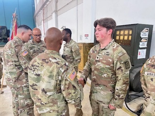 The U.S. Army 1-57 ADAR Battalion Command Team Recognizes Soldiers for their Outstanding Actions