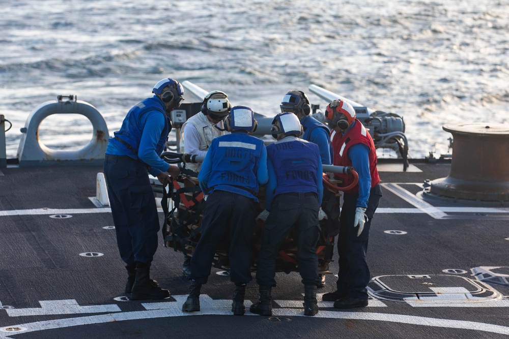 USS Higgins Conducts Flight Operations