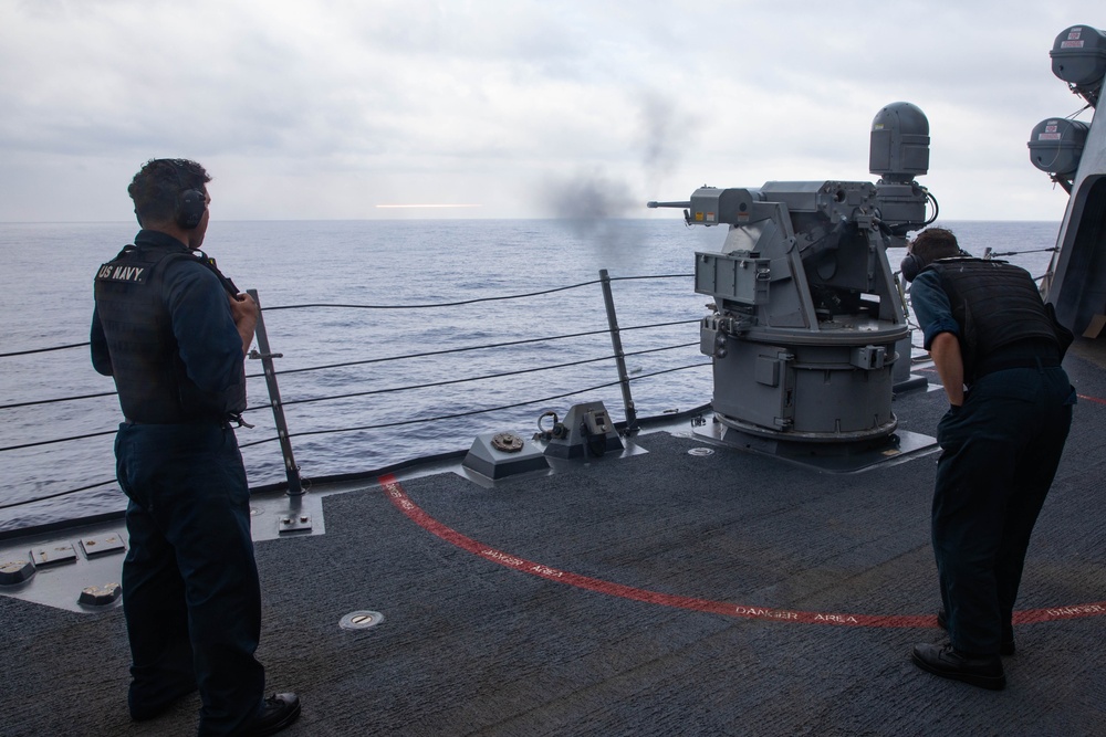 USS Higgins Conducts Live Fire Exercise