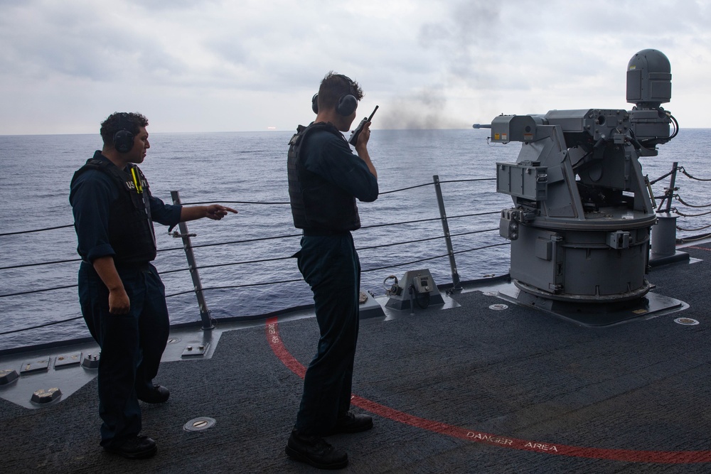 USS Higgins Conducts Live Fire Exercise