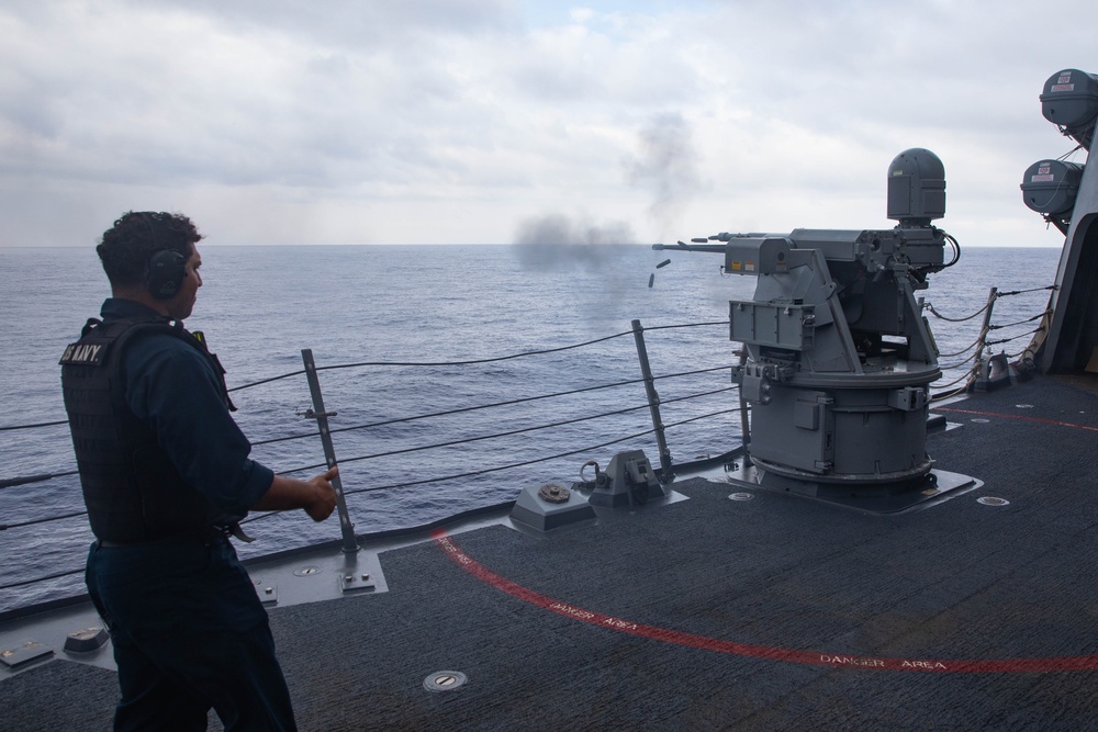 USS Higgins Conducts Live Fire Exercise