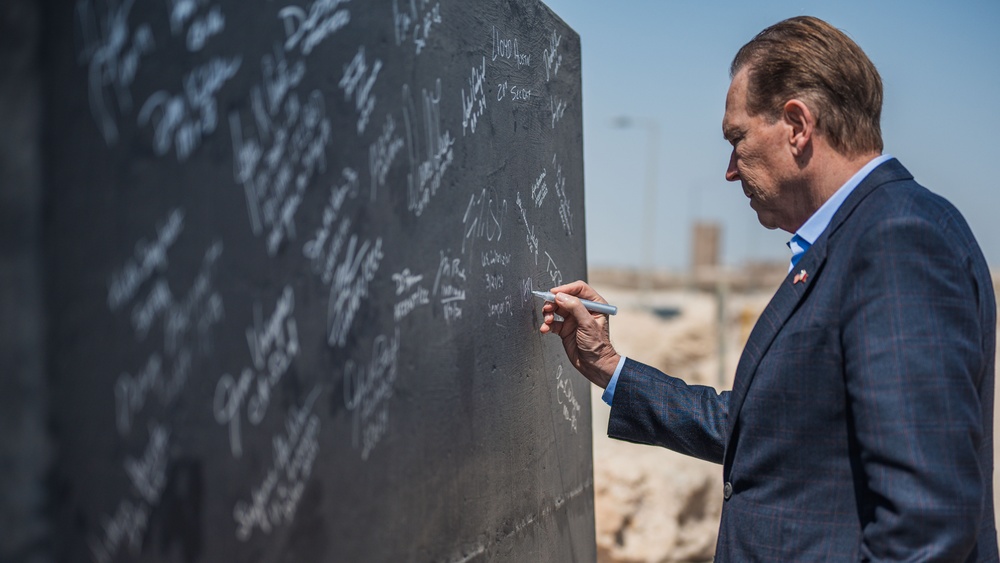 U.S. Congressmen tour the 379th AEW