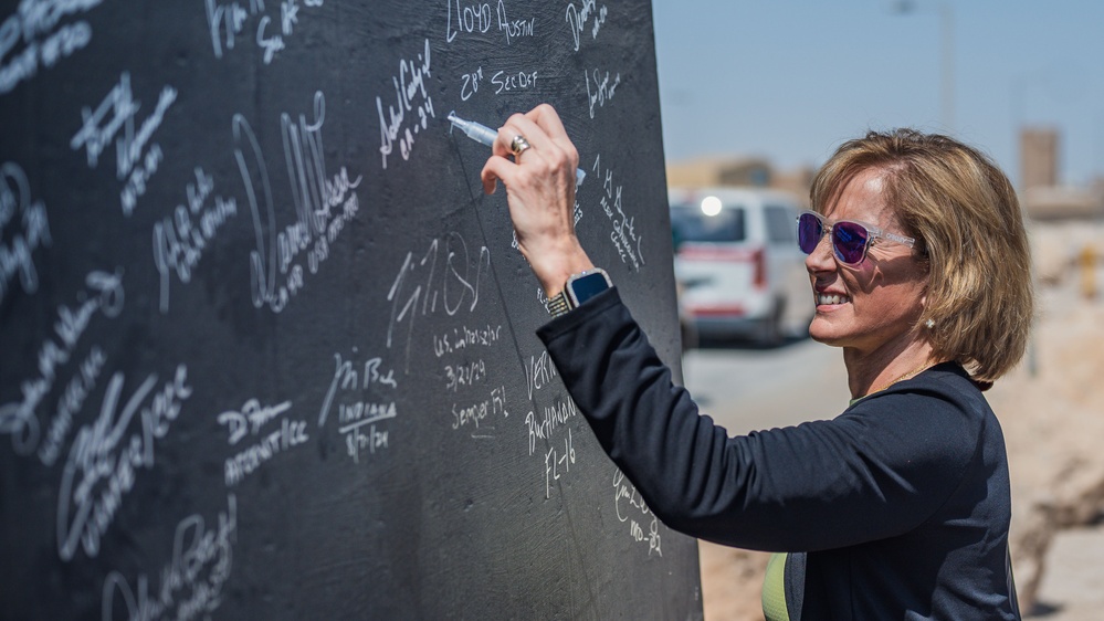 U.S. Congressmen tour the 379th AEW