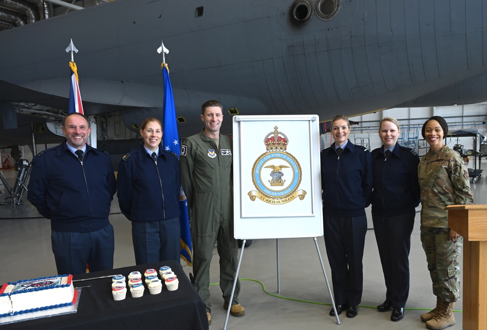 90th anniversary of RAF Mildenhall marked by unveiling of new station crest, ‘Tudor Crown’