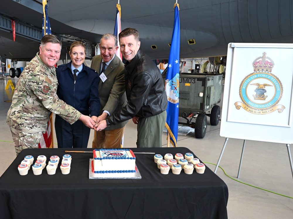 90th anniversary of RAF Mildenhall marked by unveiling of new station crest, ‘Tudor Crown’