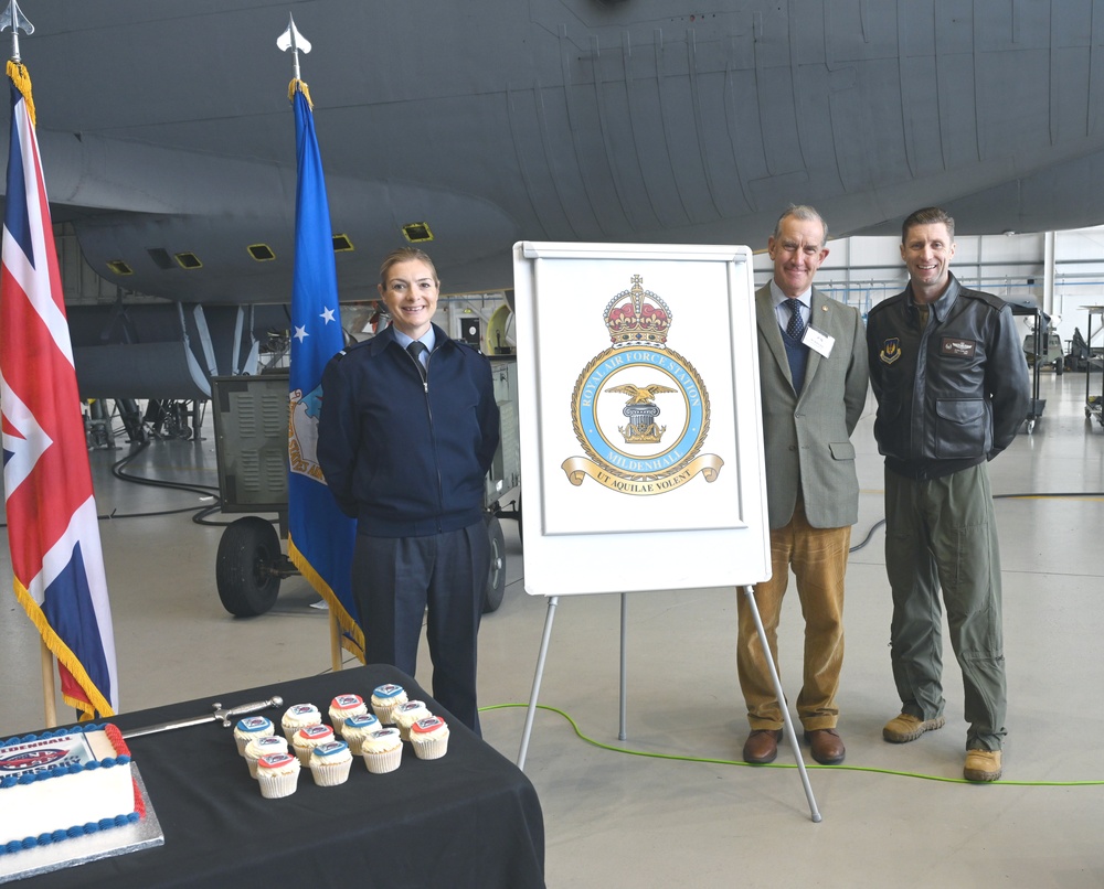 90th anniversary of RAF Mildenhall marked by unveiling of new station crest, ‘Tudor Crown’