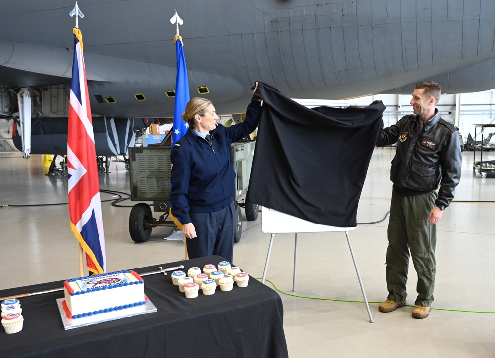 90th anniversary of RAF Mildenhall marked by unveiling of new station crest, ‘Tudor Crown’