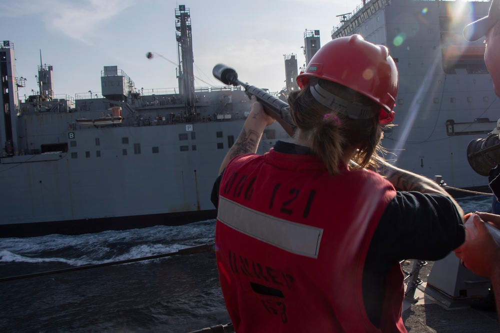 Frank E. Petersen Jr. conducts replenishment-at-sea